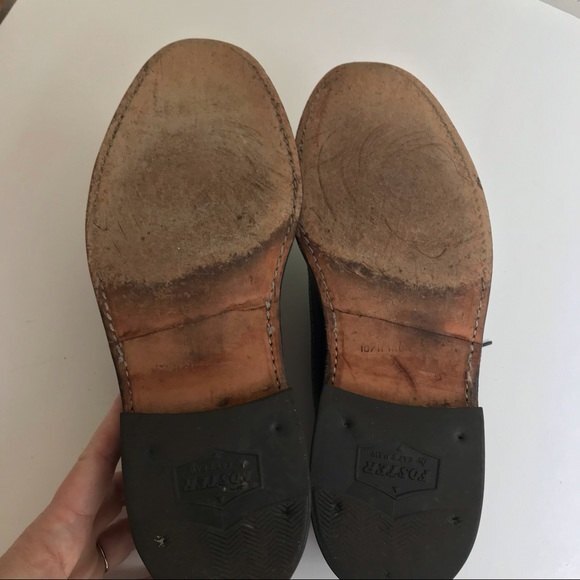 Vintage Florsheim Imperial Longwing Leather Wing Tip Black Mens Size 9D Shoes - Picture 12 of 15